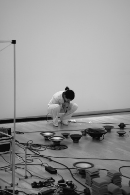 Cyborg in the making, performance by Maria Nadia, co-directed by visual artist Sofie Højgaard Hansen. Ph by Pete Lamberto